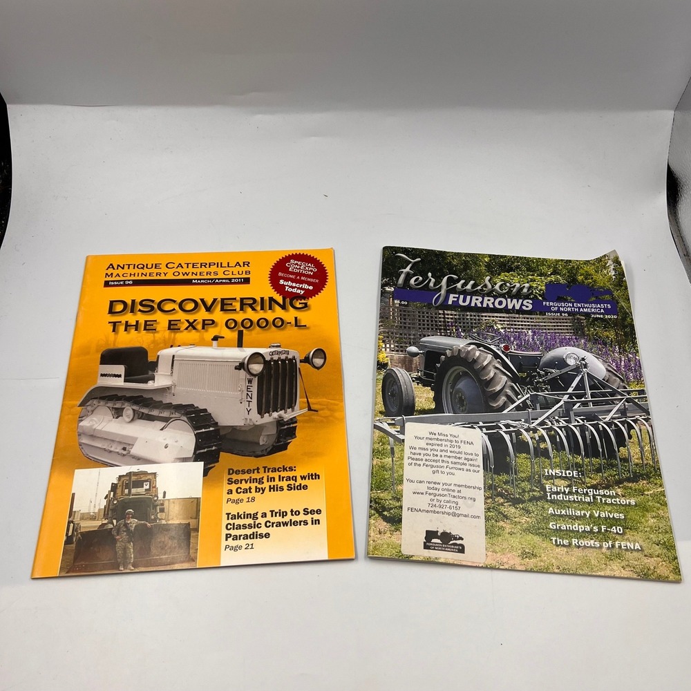 Antique Caterpillar & Ferguson Furrows Tractor Magazines Issue 96 Lot of 2